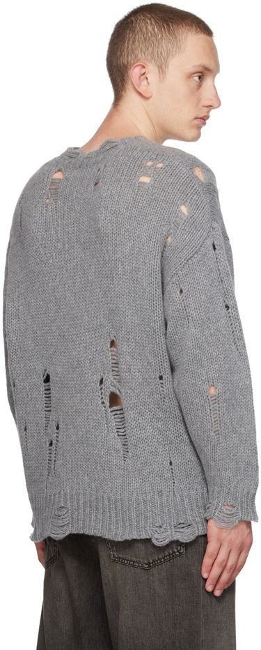 Sveter R13 R13 Distressed Knit Sweater Šedá | R13WY089-Y003B, 2