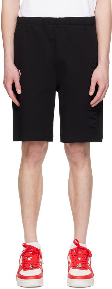 Šortky AAPE by A Bathing Ape AAPE by A Bathing Ape Moonface Shorts Čierna | AAPSPMA696XXMBKX, 0