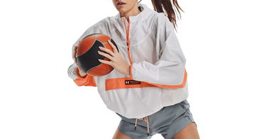 Bunda Under Armour Rush Woven Anorak Biela | 1376920-100, 1