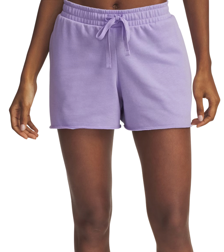 Šortky Under Armour Rival Terry Drawstring Raw Hem Shorts Fialová | 1389657-538, 0