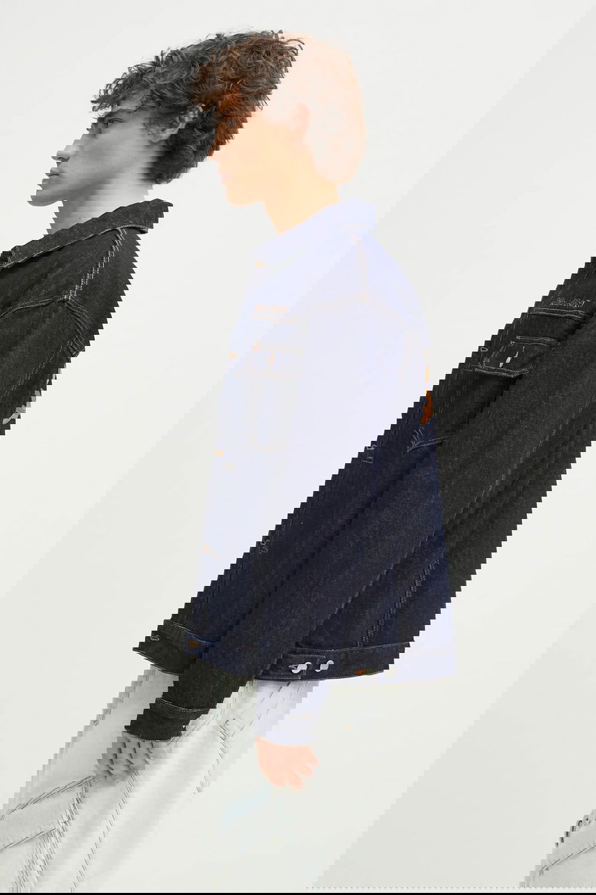 Bunda BILLIONAIRE BOYS CLUB Billionaire Boys Club Script Logo Denim Jacket Oversize Navy | B25107, 1