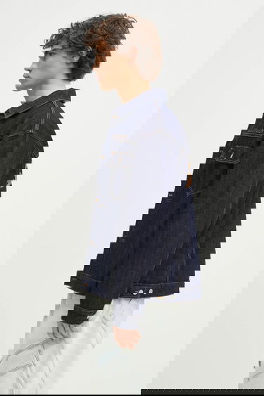 Bunda BILLIONAIRE BOYS CLUB Billionaire Boys Club Script Logo Denim Jacket Oversize Navy | B25107, 1