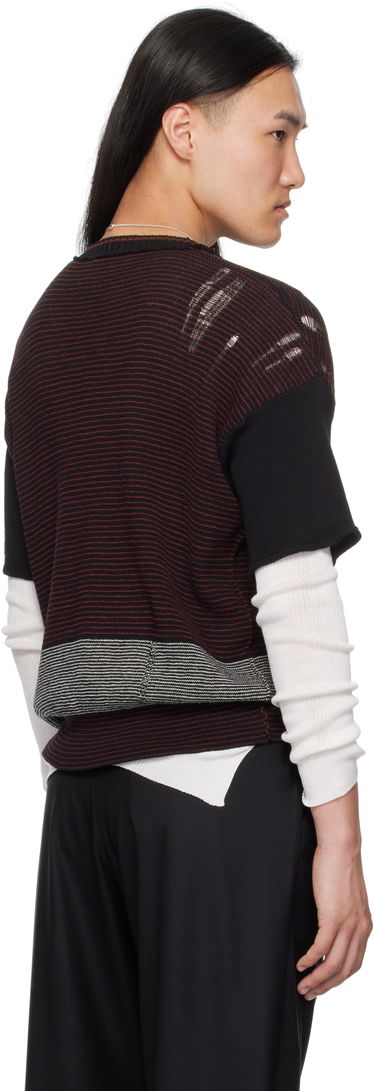 Sveter Enfants Riches Déprimés Enfants Riches Déprimés Here Comes Alice Aged V-Neck Sweater Červená | 080-237, 2
