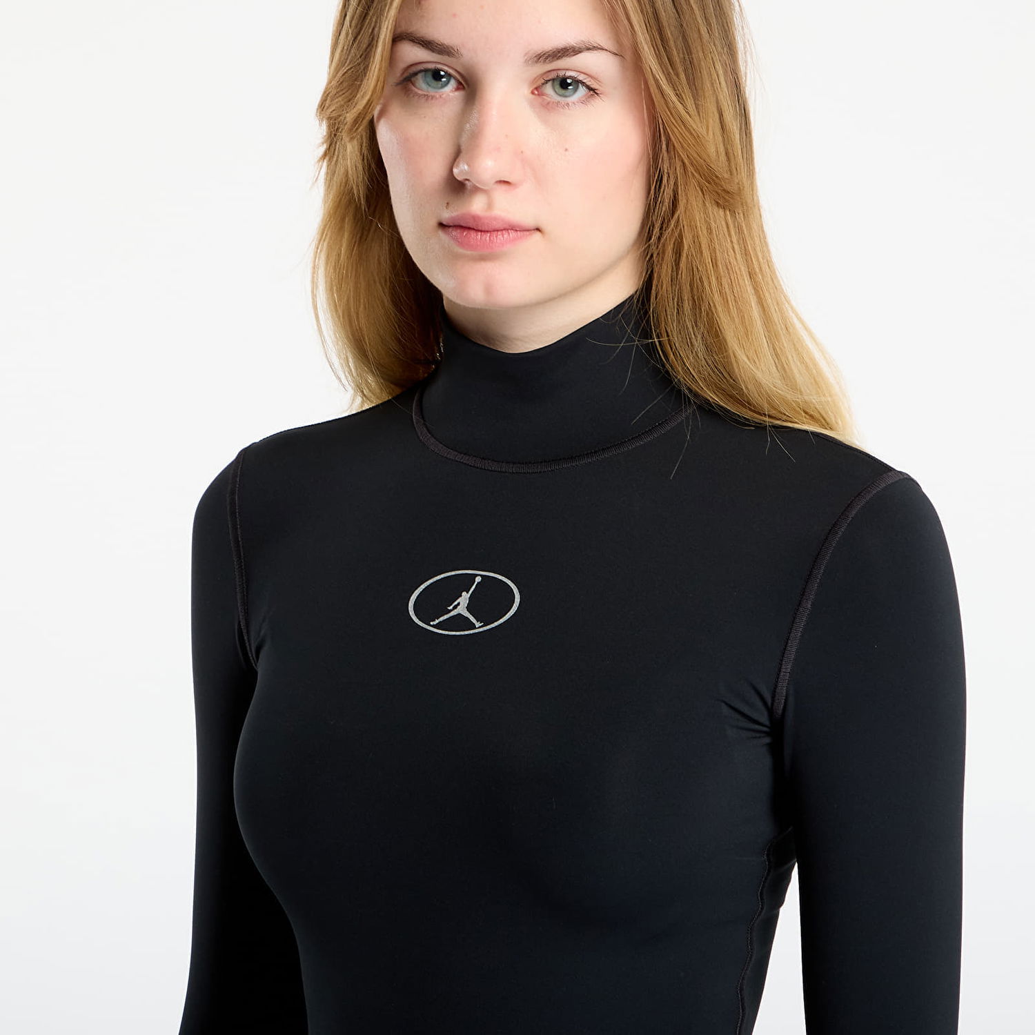 Body Jordan Flight Mountainside Long-Sleeve Mock Neck Bodysuit Čierna | HV0350-010, 1