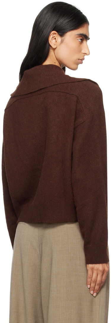 Sveter Loulou de Saison Loulou de Saison Sao Cropped Cardigan Hnedá | SAO, 2
