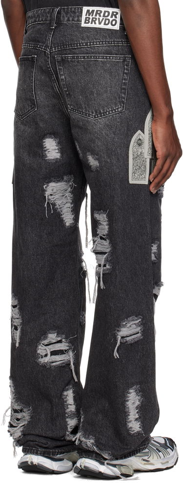 Džínsy Who Decides War Who Decides War Side Patch Relaxation Jeans Čierna | 1121050021SS25, 2