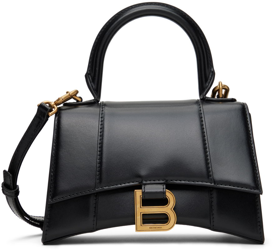 Taška cez rameno Balenciaga XS Hourglass Bag Čierna | 592833 1QJ4M, 0