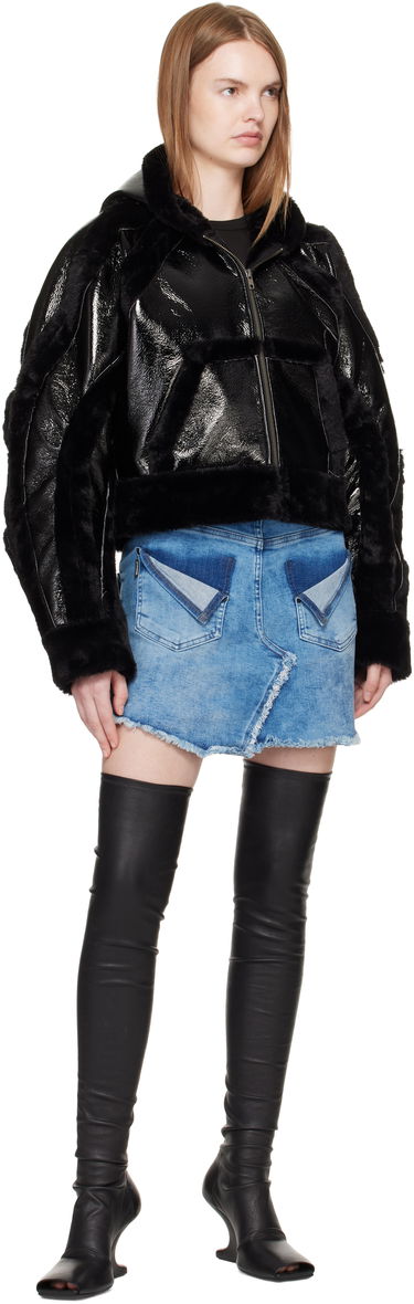 Bunda Ottolinger Ottolinger Fitted Faux-Fur Hooded Jacket Čierna | 109-702409-01, 3