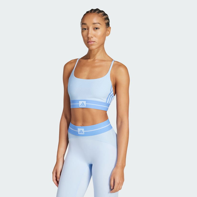 Podprsenka adidas Performance Hyperglam Rib Bra Modrá | JY2116