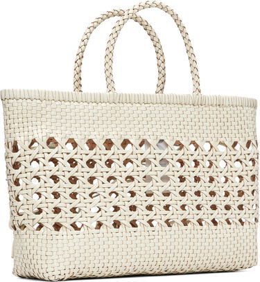 Tote bag OSOI Biscuit Tote with Open-Weave Detail and Braided Handle Biela | 25SB06005102, 2