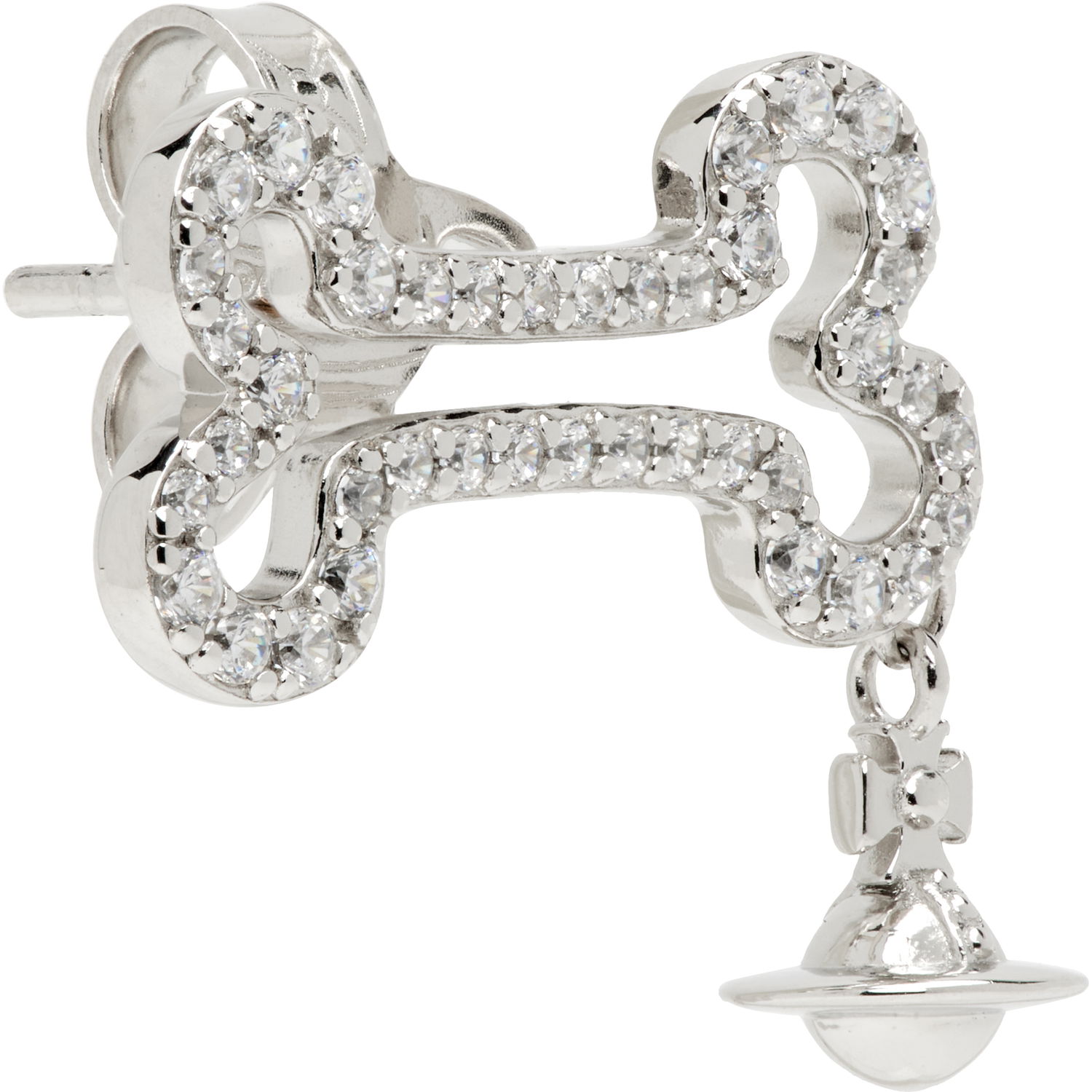 Náušnice Vivienne Westwood Vivienne Westwood Lyndon Bone Studded Orb Single Earring Metalická | 6201037R-01P102-, 1