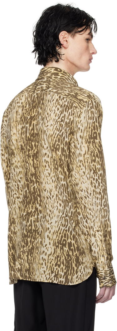 Košeľa Tom Ford 70's Animalier Print Fluid Fit Shirt Hnedá | HRO003-FMS045S25, 2