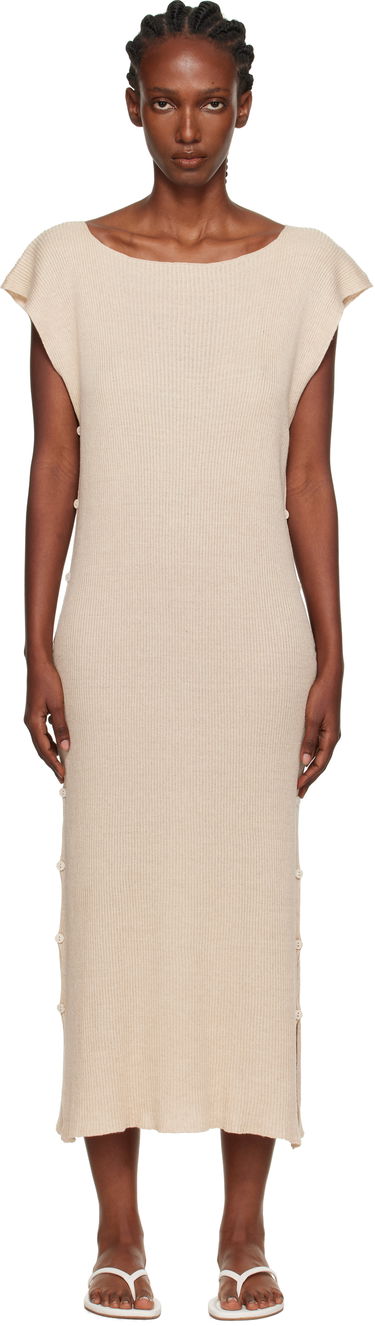 Šaty Baserange Baserange Franca Maxi Dress Béžová | DRFR-LS-AU25, 0