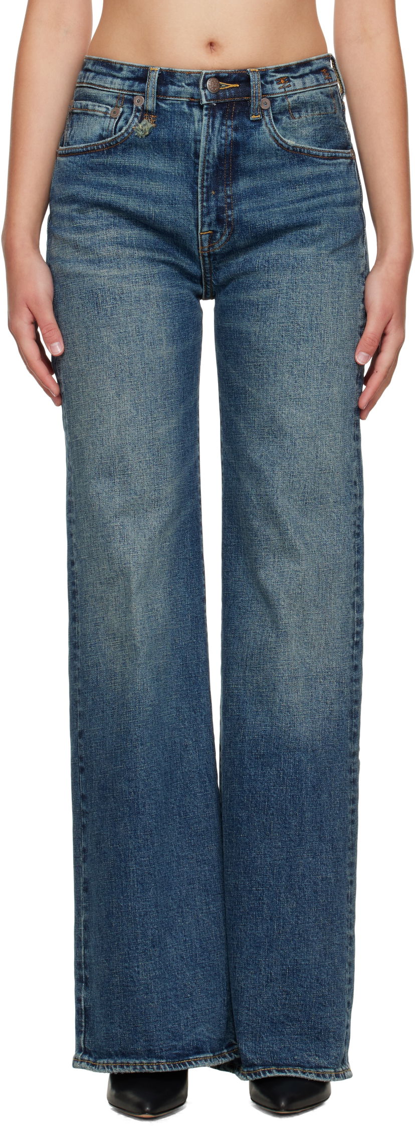 Džínsy R13 R13 Flared Jeans Modrá | R13WD188-D246A