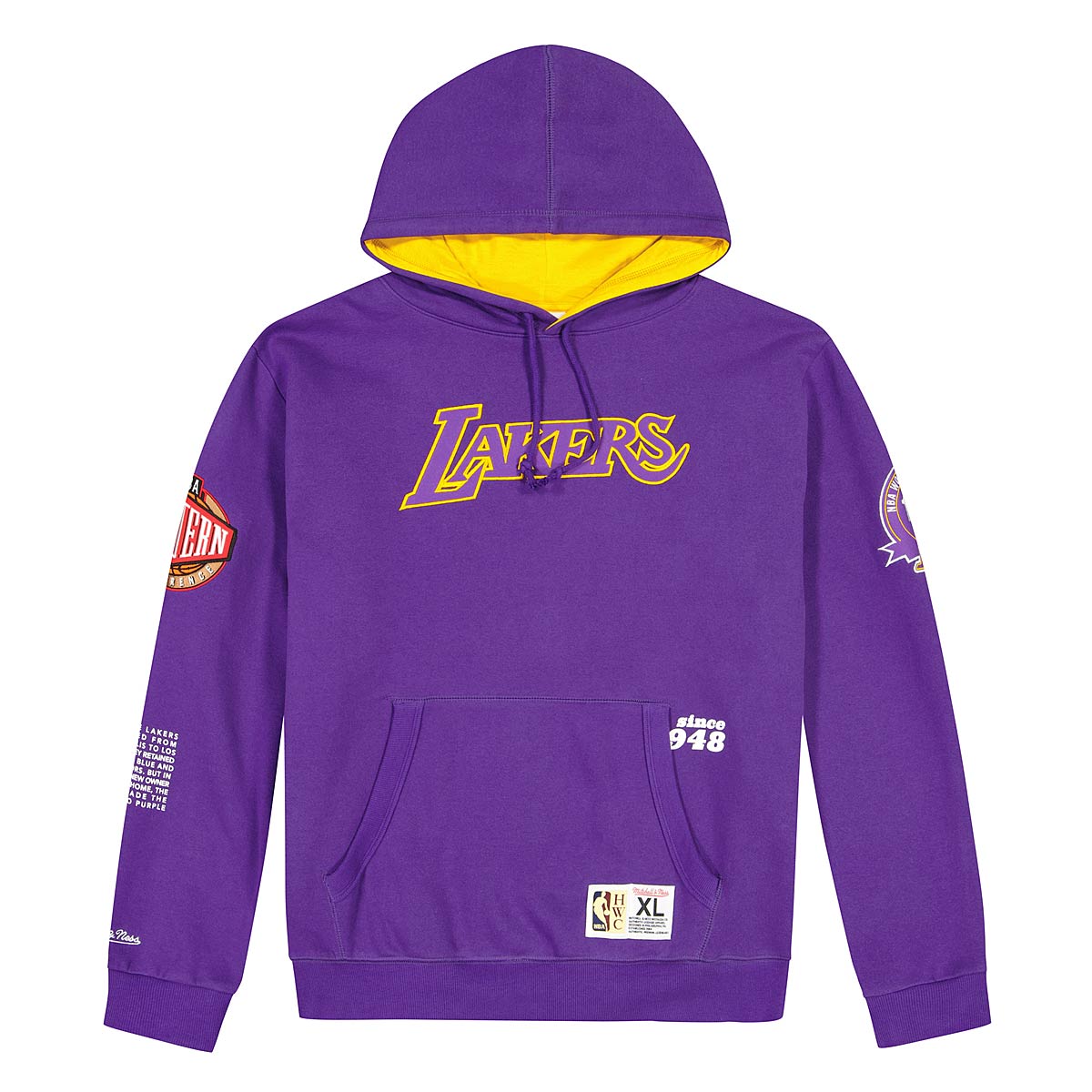 Mikina Mitchell & Ness NBA LA Lakers Team Origins Fleece Hoodie Purple - Fialová | FPHD4849-LALYYPPPPURP, 1