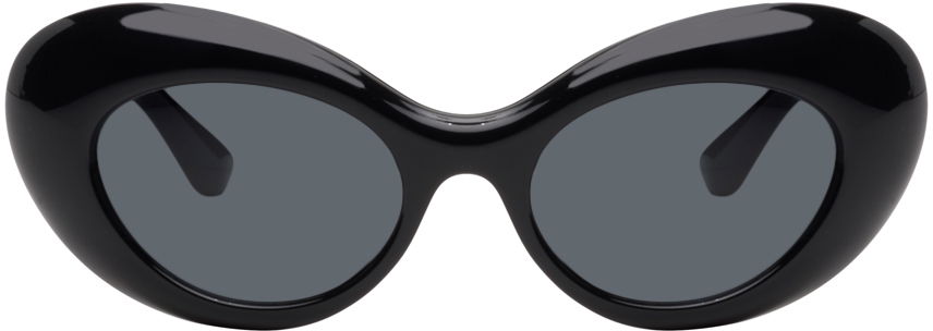 Black 'La Medusa' Oval Sunglasses