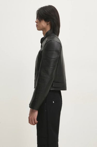 Bunda VETEMENTS VETEMENTS Racing Logo Leather Jacket Čierna | UA66JA210B, 1