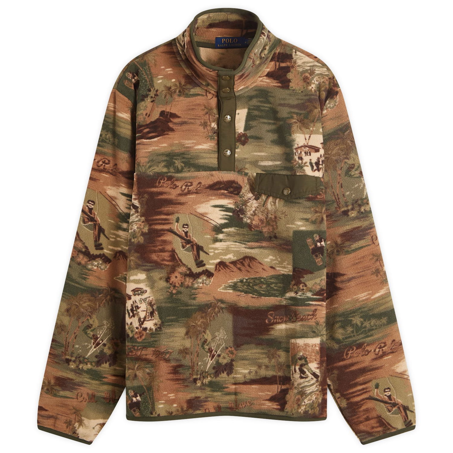 Mikina Polo by Ralph Lauren Camo Fleece Pullover Jacket Zelené | 710958948001, 0