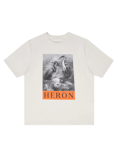 Tričko HERON PRESTON Graphic Print T-Shirt Biela | HMAA032C99JER0030110