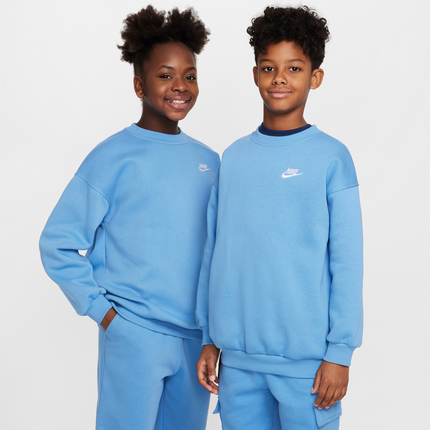 Mikina Nike Nike Sportswear Club Fleece Crew Sweatshirt Modrá | FD2923-489, 0