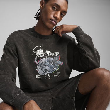 Mikina Puma PUMA x TMNT Relaxed Fit Graphic Sweatshirt Čierna | 630100_01, 1