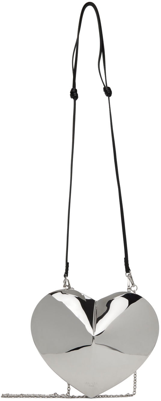 Taška cez rameno Alaïa ALAÏA Silver 'Le Cœur' Minaudiere Bag Metalická | AA1S05021LA006, 0
