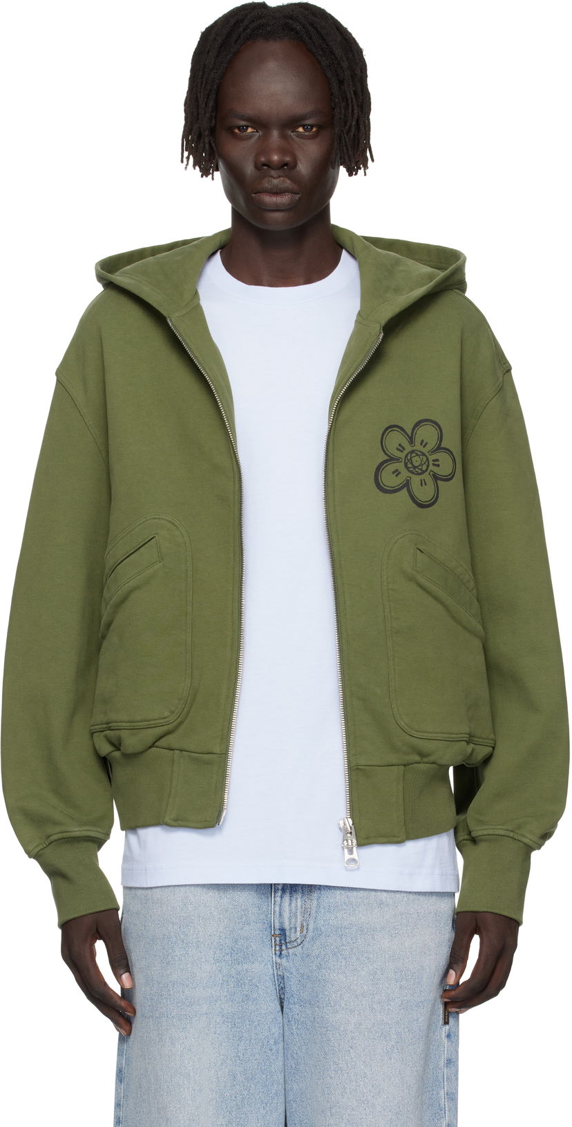 Mikina KENZO Kenzo Paris Futura 2000 Edition Boxy Full-Zip Hoodie Zelené | FF65HO5514MT