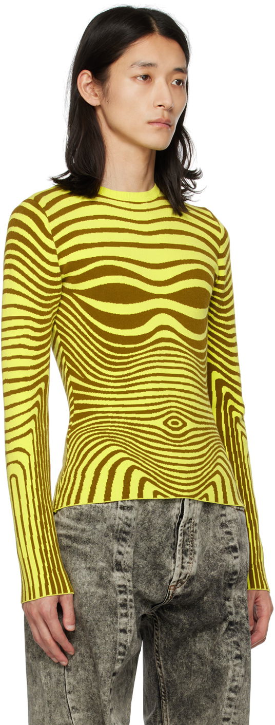Tričko Jean Paul Gaultier Gaultier Body Morphing Striped Sweater Žltá | 23/12-F-PL028-M046-4144, 1
