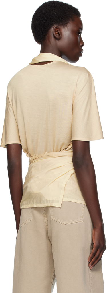 Tričká a tielka LEMAIRE Lemaire Mixed Fabric Knotted Top Béžová | TO1332 LF1373, 2