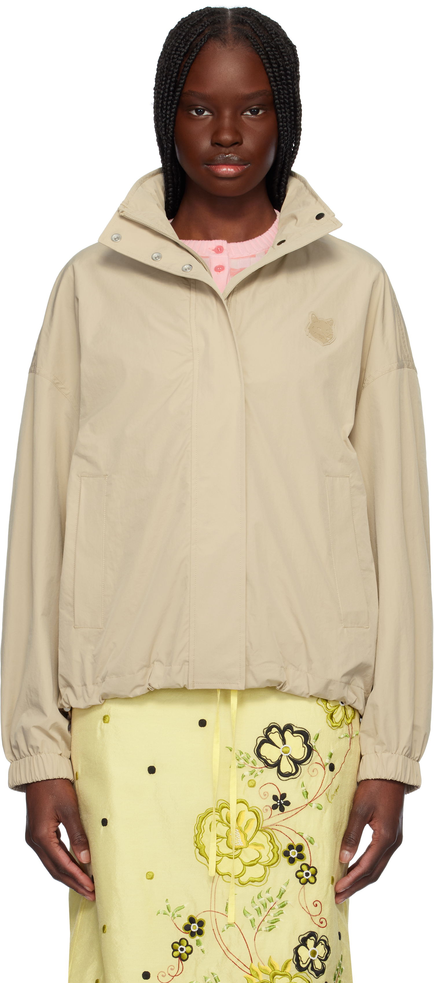 Vetrovka MAISON KITSUNÉ Maison Kitsuné Windbreaker Jacket Béžová | OW02201WQ4045, 0