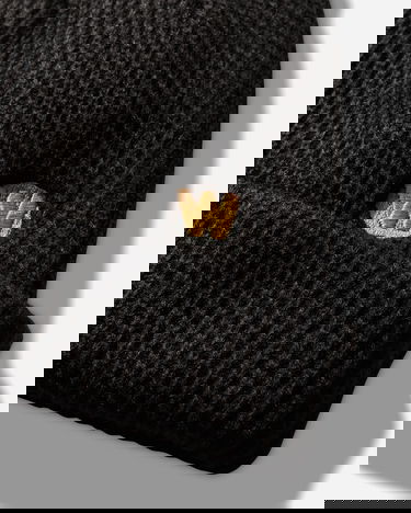 Kulicha WTAPS FLP Ribbed Beanie with Logo Patch Čierna | 252MADT-HT04 BLACK, 4