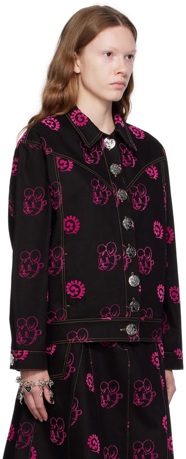 Bunda Chopova Lowena Chopova Lowena Mouse Print Denim Jacket Čierna | 5159, 1