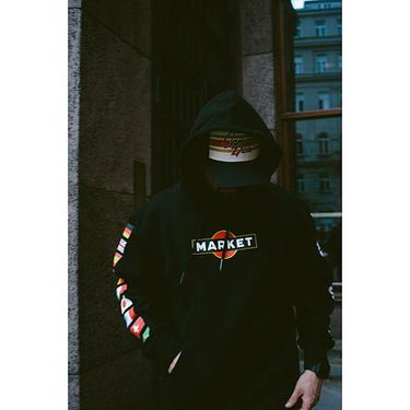 Mikina MARKET Group 5 Hoodie Čierna | 397000413-0001, 8