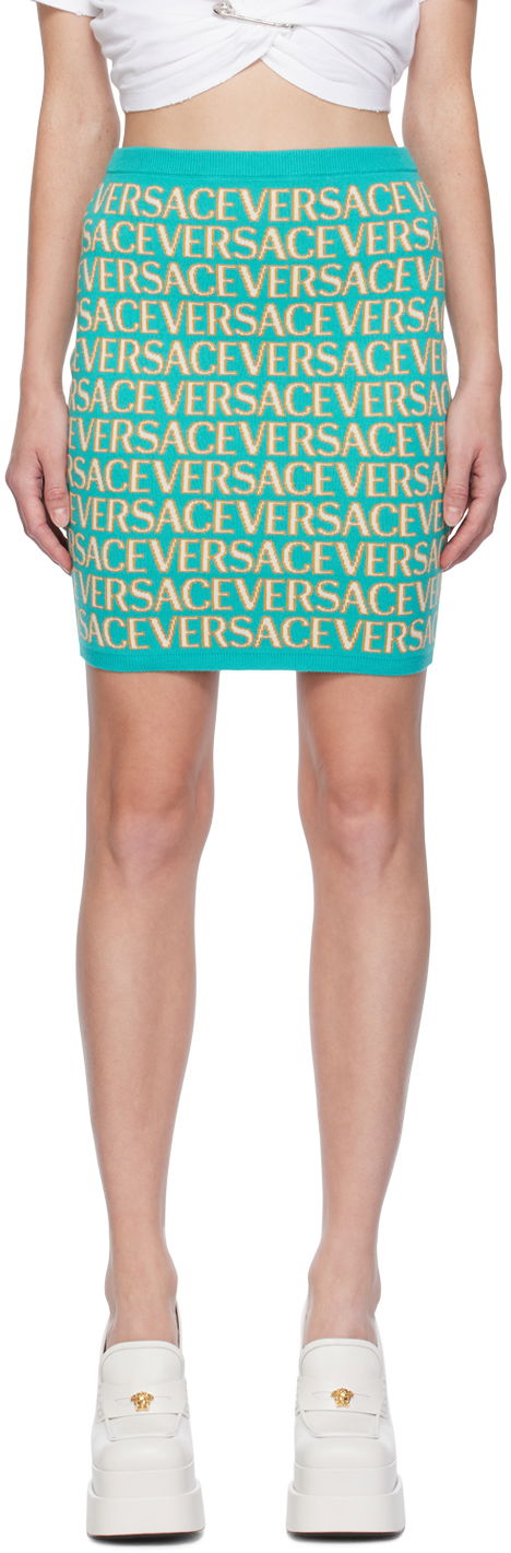 Sukňa Versace Allover Midi Modrá | 1011220_1A07960, 0