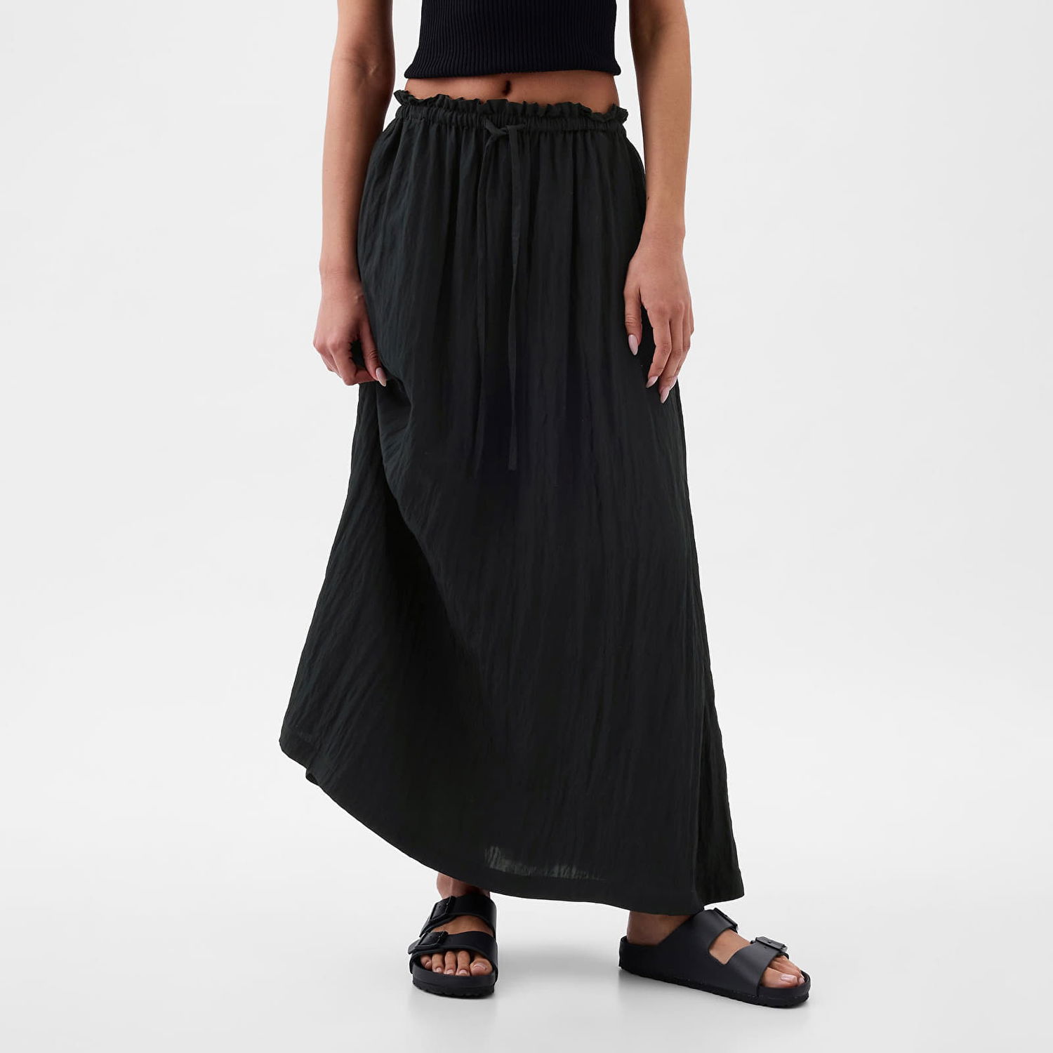 Sukňa GAP Skirt Paperbag Pull On Maxi Skirt Black Čierna | 855128-02, 0