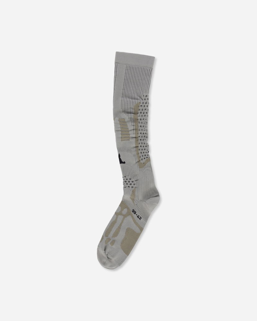 Ponožky ROA Bones Logo Q-skin Technical Knee-High Socks Šedá | RBMW0410YA53 BEG0002