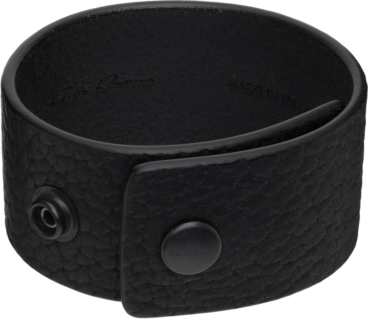 Náramok Rick Owens Rick Owens Concordians Anthem Leather Cuff Bracelet with Snaps Čierna | RA02E0701 LBTBH, 1