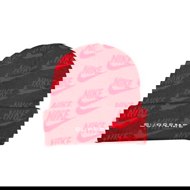 Kulicha Supreme Nike x Jacquard Logos Beanie Červená | SS21BN2 RED, 1