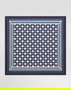 Dolce & Gabbana Silk Pocket Square with Micro-Design and Logo Print