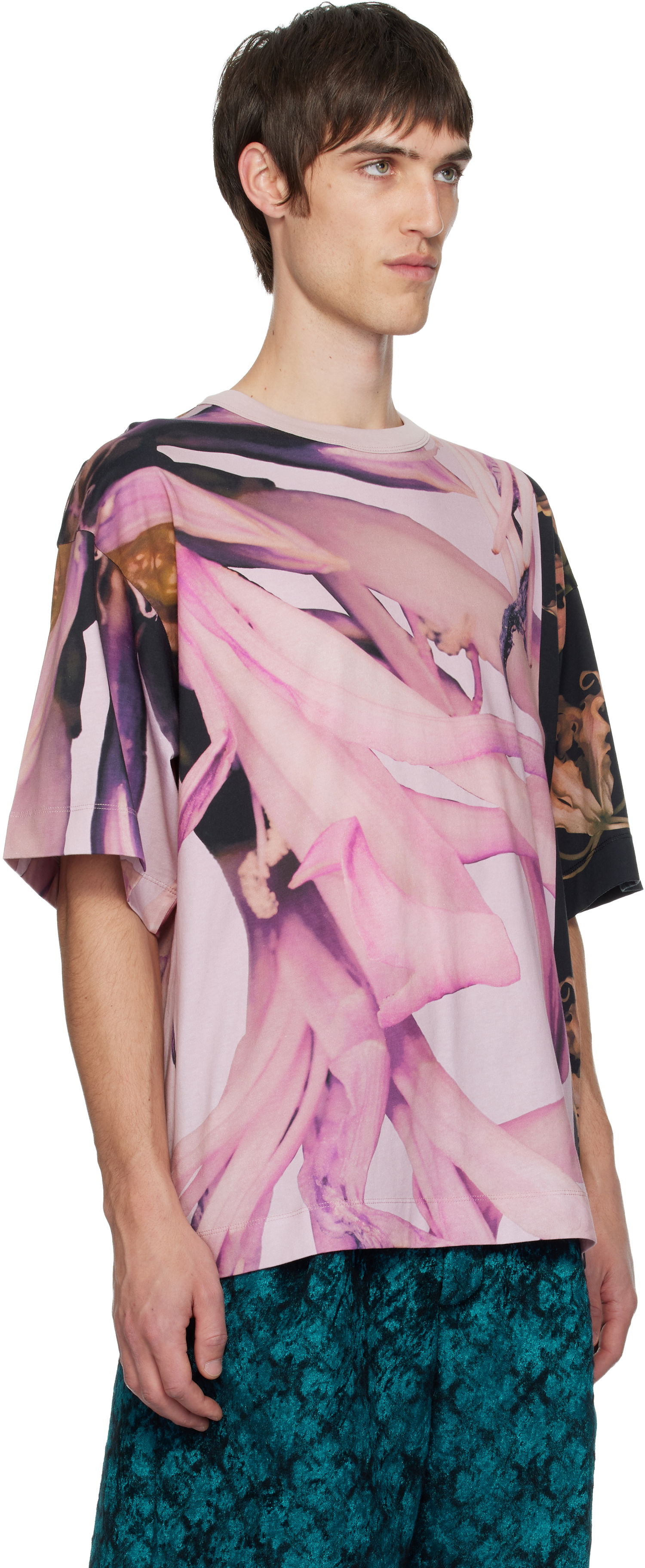 Tričko Dries Van Noten Dries Van Noten Floral Print Oversized T-shirt Rôznofarebný | 252-021109-2602, 1