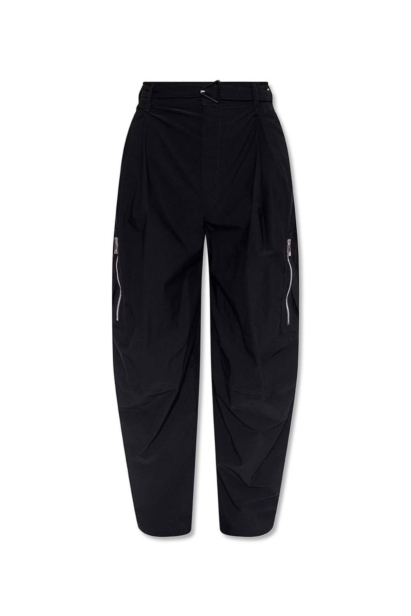 Cargo nohavice Bottega Veneta Belted Cargo Trousers Čierna | 679546V19S01000