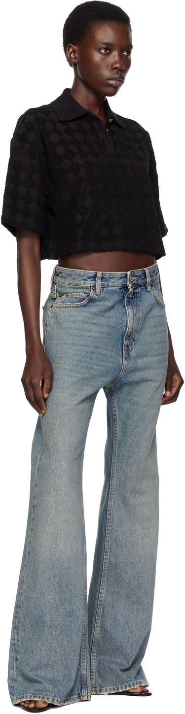 Polo tričko AMIRI AMIRI MA Quad Toweling Cropped Polo Čierna | AWJYPO1009, 3