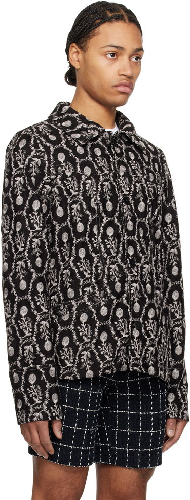 Bunda Anna Sui Anna Sui Sleeping Beauty Embroidered Faux-Suede Jacket Čierna | M1125A31, 1