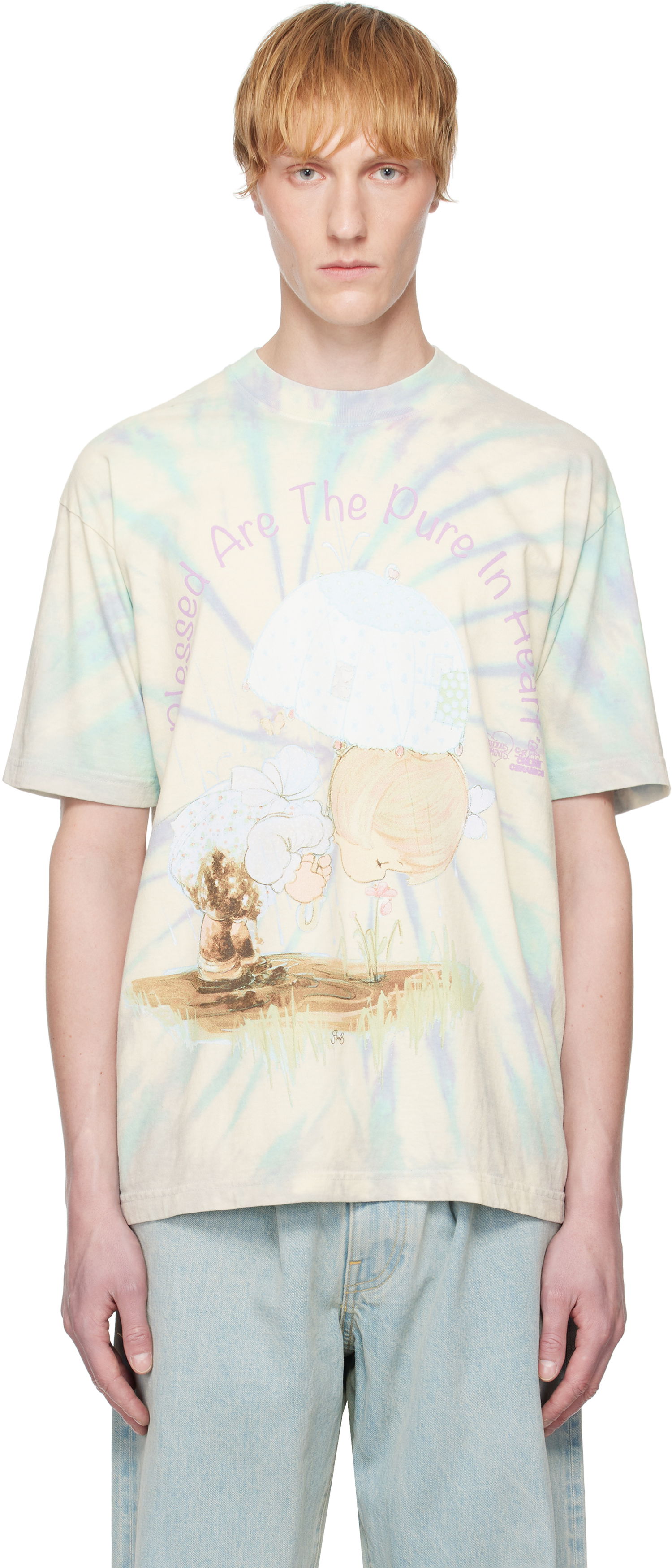 Tričko Online Ceramics Online Ceramics Precious Moments 'Blessed Are The Pure In Heart' Tie-Dye T-Shirt Žltá | Blessed Tie-Dye SS Tee, 0