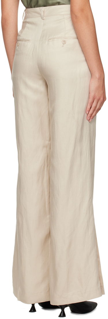 Nohavice Anine Bing Lyra Off-White Wide-Leg Trousers Béžová | A-03-3275-139, 2