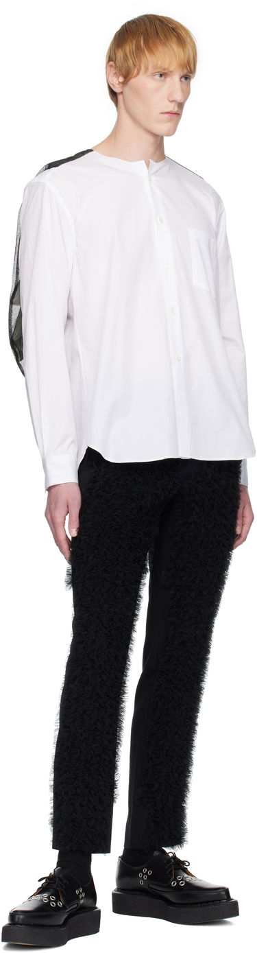 Košeľa Comme des Garçons Homme Plus Broad & Tulle Cotton Cloth Collarless Shirt Biela | PO-B013-051, 3