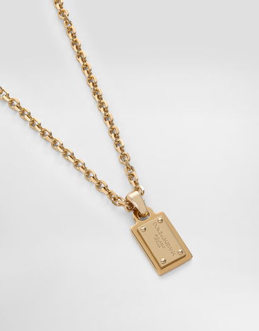 Náhrdelník Dolce & Gabbana Gold Metal Logo Plate Necklace Metalická | WNR1H1W1111ZOO00, 2