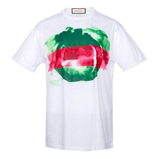 Tričko Gucci Print T-Shirt Biela | 363350-X8980-9060