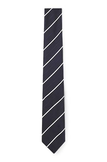 Doplnky BOSS Silk Blend Tie with Diagonal Stripe Navy | 50550914