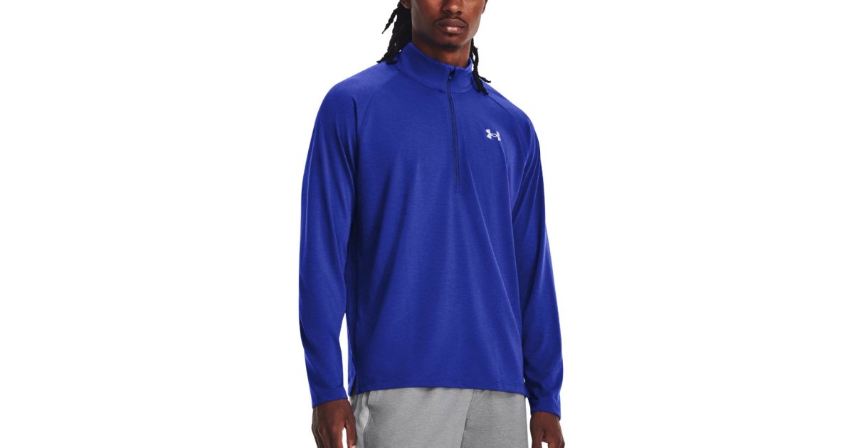 Tričko Under Armour Streaker Half Zip Navy | 1361474-401, 1